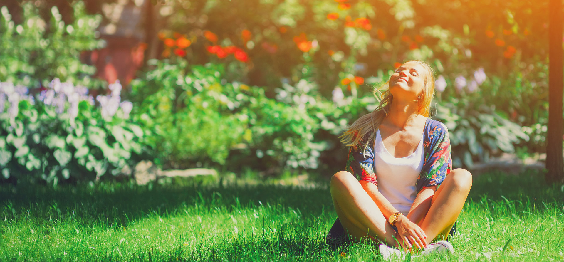 young woman enjoying the fresh air