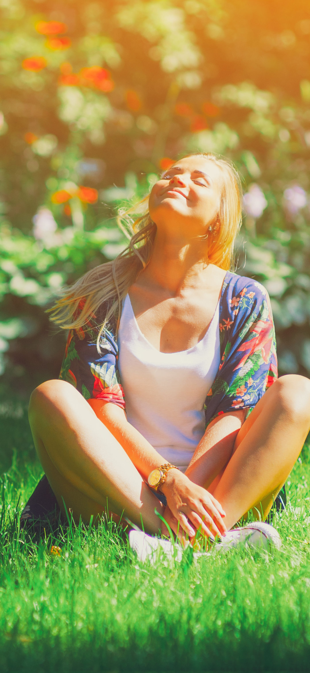 young woman enjoying the fresh air