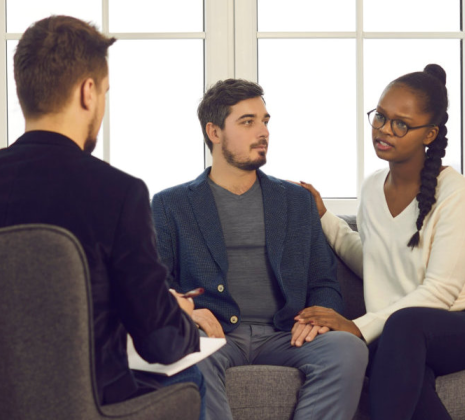 psychiatrist talking to the couple