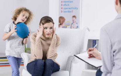 young woman listening to psychiatrist